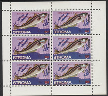 Stroma 1971 Fish 1s On 5d (Haddock) Opt'd 'Emergency Strike Post' For Use On The British Mainland U/m In Complete Perf S - Local Issues