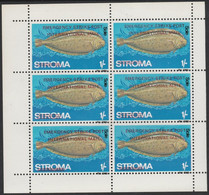 Stroma 1971 Fish 1s On 5d (Haddock) Overprinted 'Emergency Strike Post' For Use On The British Mainland U/m In Complete - Local Issues