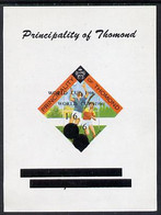 Thomond 1963 Hurling 3d (Diamond-shaped) Deluxe Sheet Surcharged 1s6d World Cup 1966 With Overprint & Surcharge Doubled - Local Issues