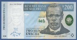 MALAWI - P.41 – 200 Kwacha 01.07.1997 UNC Serie AA 1915647 - Malawi