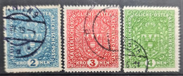 AUSTRIA 1917 - Canceled - ANK 208aII, 209II, 210II - Usados