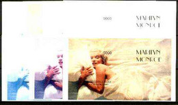 Touva 1996 Marilyn Monroe Souvenir Sheet (5000 Value Rectangular) - The Set Of 7 Imperf Progressive Proofs Comprising Th - Touva