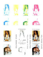 Touva 1995 Hollywood Stars #4 M/sheet 2 Values (Kevin Costner & Cindy Crawford) The Set Of 7 Imperf Progressive Colour P - Touva