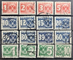AUSTRIA 1935 - Canceled - ANK 159-174 - Portomarken - Impuestos