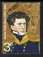 Great Britain 1972 British Polar Explorers 3p (James Clark Ross) Unmounted Mint With Fine 1.5mm Drop Of Blue (eyes On Ch - Variétés, Erreurs & Curiosités