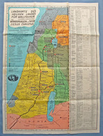 Landkarte Des Heiligen Landes Für Wallfahrer  -  Bibelforschung 1942  -  Ca. 50 X 70 Cm - Maps Of The World