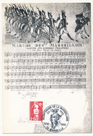 FRANCE - Cachet Commémo. Bicentenaire De La Marseillaise - Marseille - 20/21 Juin 1992 Sur CP - Commemorative Postmarks