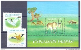 2014. Uzbekistan, Fauna Of Uzbekistan, 2v + S/s, Mint/** - Usbekistan
