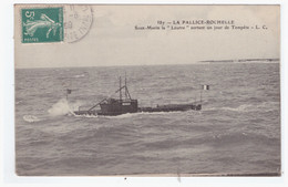 LA PALLICE ROCHELLE - Sous Marin La "Loutre" Sortant Un Jour De Tempête (carte Animée) - Submarines