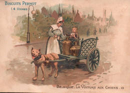 CHROMOS BISCUITS PERNOT - MOYEN DE TRANSPORT - BELGIQUE / VOITURE AUX CHIENS - Pernot