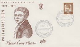 Enveloppe  FDC  1er  Jour  ALLEMAGNE  BERLIN    KLEIST   1961 - 1948-1970