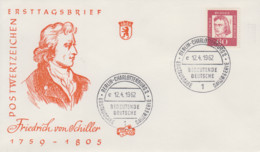 Enveloppe  FDC  1er  Jour  ALLEMAGNE  BERLIN    SCHILLER    1961 - 1948-1970