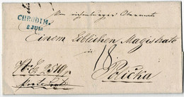 1847, " CHRUDIM " Blau, Böhmen, Klar ,   A 5507 - ...-1850 Préphilatélie