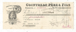 Lettre De Change, Mandat, COINTREAU PERE & FILS , Angers ,1920 , 2 Scans , Frais Fr 1.65 E - Cambiali