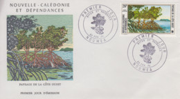 Enveloppe   FDC   1er   Jour   NOUVELLE   CALEDONIE    Paysages  De  La  Côte  Ouest    1974 - FDC