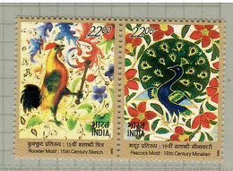 India 2003, Bird, Birds, Set Of 2v, MNH** - Peacocks