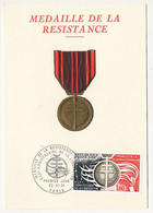 FRANCE - Carte Maximum - 1,00 Médaille De La Résistance - PARIS - 23/11/1974 - 1970-1979
