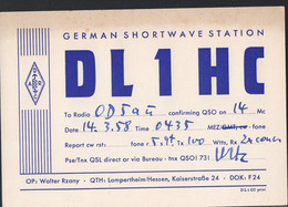 Lampertheim /Hessen (Allemagne)  Carte QSO De RADIO AMATEUR 1958  (PPP31967) - Lampertheim