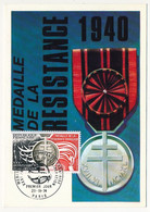 FRANCE - Carte Maximum - 1,00 Médaille De La Résistance - PARIS - 23/11/1974 - 1970-1979