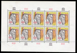 CZECHOSLOVAKIA 1976 Personality: Frantisek Lexa In Sheetlet Of 10 MNH / **  Michel 2300 Kb - Ungebraucht