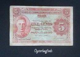 Malaya 1941: 5 Cents King George VI - Malaysia