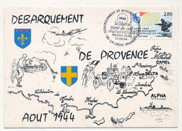 FRANCE - Carte Maximum - 2,80 Débarquement Et Bataille De Provence - LA CROIX VALMER - 13.8.1994 - WW2