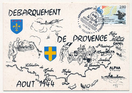 FRANCE - Carte Maximum - 2,80 Débarquement Et Bataille De Provence - TOULON - 13.8.1994 - WW2