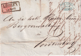 AUTRICHE 1855 LETTRE DE LEOBEN - Covers & Documents