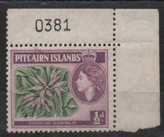 Pitcairn Islands. Cordyline Terminalis Corner Stamp From Sheet, Watermarked Paper. Unmounted Mint - Interesting - Pitcairn Islands