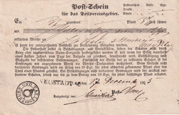 THURN U. TAXIS 1865 DOCUMENT POSTAL - Briefe U. Dokumente