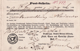 THURN U. TAXIS 1863  DOCUMENT POSTAL - Storia Postale
