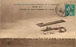 Aviation - Avions - Aviateurs - Dép 51 - Reims - Tétard Sur Biplan Farman (vol Officiel) - état - ....-1914: Voorlopers