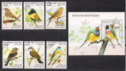 Togo 1996 - 6 Valeurs + 1 Bloc "Oiseaux Divers"  Oblitérées   Used - Autruches