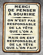 Plaque Métal Sourire - Tin Signs (after1960)