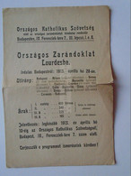 AV115.2  Hungary  National Pilgrimage To Lourdes In 1913 Pèlerinage National Hongrois à Lourdes En 1913 - Europe