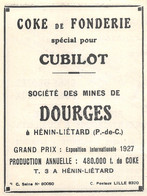Hénin-Liétard (Pas-de-Calais) - Société Des Mines De Dourges - Reclame