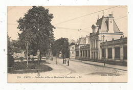 Cp, école Des Filles Et Boulevard GAMBETTA,14 ,CAEN , Vierge - Ecoles