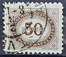 AUSTRIA 1894/95 - Canceled - ANK 9A Perf. 10 1/2 - 50k - Portomarken