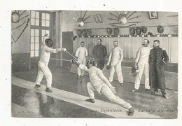 Cp, Sports , Escrime , Militaria , INFANTERIE ,la Salle D'armes ,vierge , Ed. Aqua Photo - Fencing