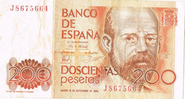 Billete 200 Pts, Leopoldo Alas Clarin, ESPAÑA 1980, Usado - [ 4] 1975-…: Juan Carlos I.