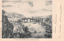 Vieux PONT-d'OUILLY - Rive De L'Orne - Gravure, Illustration - Précurseur Voyagé 1903 - Pont D'Ouilly