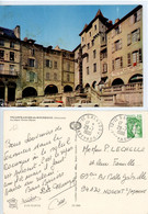 VILLEFRANCHE DE ROUERGUE PLACE NOTRE DAME BOUCHERIE DES ARCADES PHOTOGRAPHIE FLAMME POSTALE 1980 - Villefranche De Rouergue