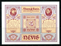 Nevis 1990 500th Anniversary Of Regular European Postal Services MS MNH (SG MS545) - St.Kitts En Nevis ( 1983-...)