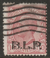 Italy 1922 Sc B9 Sa 13 BLP Black Overprint Used - Timbres Pour Envel. Publicitaires (BLP)