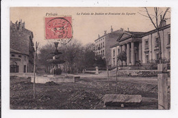 CP 07 PRIVAS Le Palais De Justice Et Fontaine Du Square - Millas