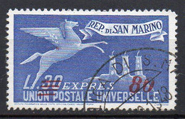 1947 S. Marino - Espresso N. 20 Sovrastampato Timbrato - Timbres Express