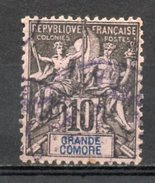 Colonies Françaises - GRANDE COMORE - 1897 - N° 5 - 10 C. Noir S. Gris-violet - Usati