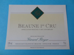 Etiquette Neuve Beaune 1er Cru Gérard Boyer - Bourgogne