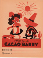 < Protège Cahier Cacao Barry .. Carte Amériques.. Super - Chocolat