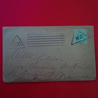 LETTRE GRANDE BRETAGNE CACHET W.C POUR LE MANS - Marcofilia